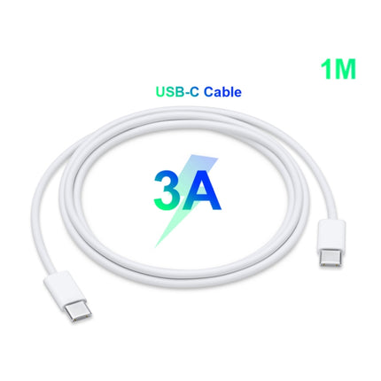 2 in 1 Single USB-C / Type-C Port Travel Charger + 3A PD 3.0 USB-C / Type-C to USB-C / Type-C Fast Charge Data Cable Set, Cable Length: 1m(US Plug)-garmade.com