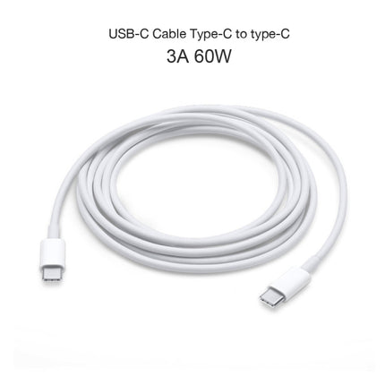 2 in 1 Single USB-C / Type-C Port Travel Charger + 3A PD 3.0 USB-C / Type-C to USB-C / Type-C Fast Charge Data Cable Set, Cable Length: 2m(EU Plug)-garmade.com