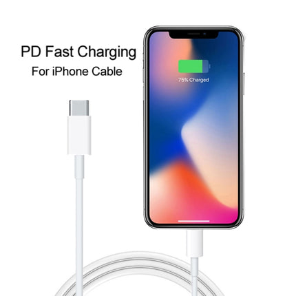 2 in 1 PD 18W Single USB-C / Type-C Interface Travel Charger + 3A PD3.0 USB-C / Type-C to 8 Pin Fast Charge Data Cable Set, Cable Length: 1m(EU Plug)-garmade.com