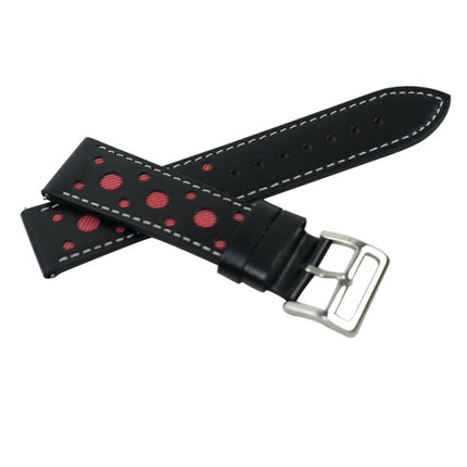 22mm For huawei watch GT2e / GT / GT2 46mm Hollow Leather Strap(Red)-garmade.com