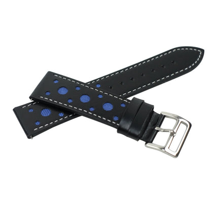 22mm For huawei watch GT2e / GT / GT2 46mm Hollow Leather Strap(Blue)-garmade.com