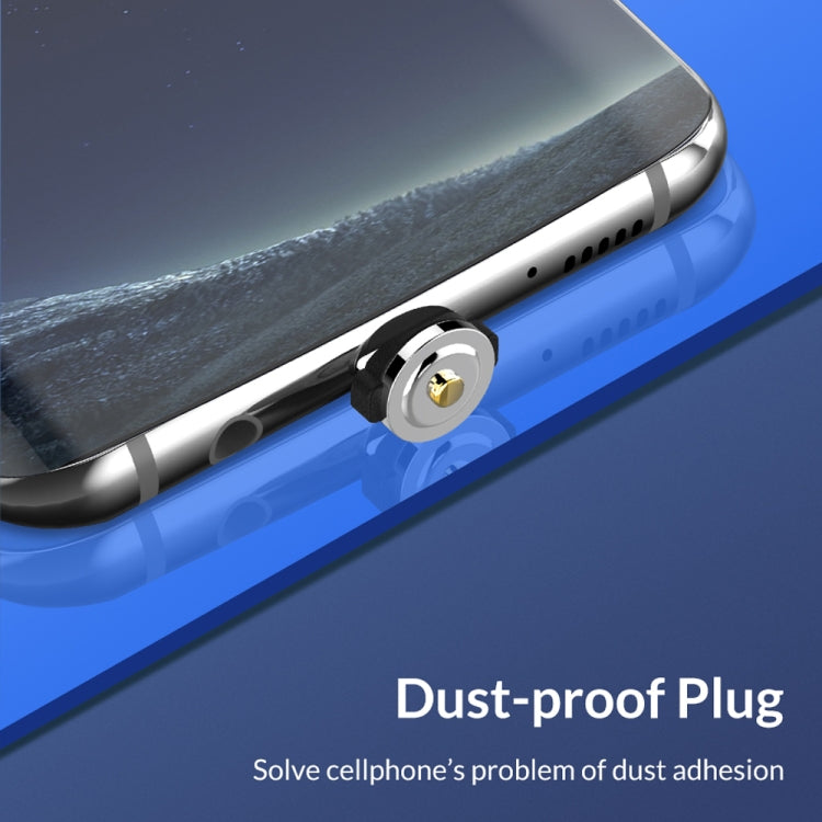 USB to Micro USB Magnetic Metal Connector Nylon Two-color Braided Magnetic Data Cable, Cable Length: 1m(Silver)-garmade.com