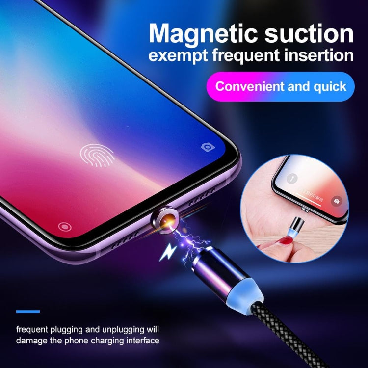 USB to Micro USB Magnetic Metal Connector Nylon Two-color Braided Magnetic Data Cable, Cable Length: 1m(Silver)-garmade.com