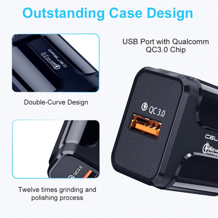 Portable QC3.0 18W USB Port Universal Quick Charging Charger, US Plug(White)-garmade.com