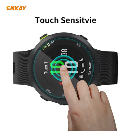 For Garmin Forerunner 45 / 45S ENKAY Hat-Prince 0.2mm 9H 2.15D Curved Edge Tempered Glass Screen Protector Watch Film-garmade.com
