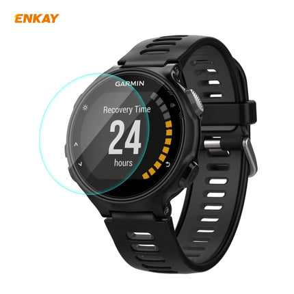 For Garmin Forerunner 735 / 735XT ENKAY Hat-Prince 0.2mm 9H 2.15D Curved Edge Tempered Glass Screen Protector Watch Film-garmade.com