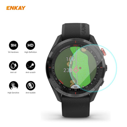 For Garmin Approach S62 ENKAY Hat-Prince 0.2mm 9H 2.15D Curved Edge Tempered Glass Screen Protector Watch Film-garmade.com