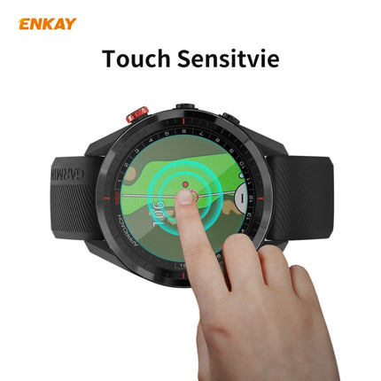 For Garmin Approach S62 2 PCS ENKAY Hat-Prince 0.2mm 9H 2.15D Curved Edge Tempered Glass Screen Protector Watch Film-garmade.com