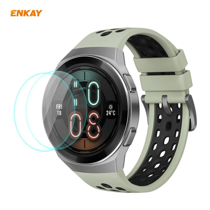 2 PCS For HUAWEI Watch GT 2E 46mm Dynamic Edition ENKAY Hat-Prince 0.2mm 9H 2.15D Curved Edge Tempered Glass Screen Protector Watch Film-garmade.com