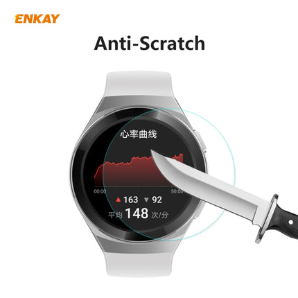 2 PCS For HUAWEI Watch GT 2E 46mm Dynamic Edition ENKAY Hat-Prince 0.2mm 9H 2.15D Curved Edge Tempered Glass Screen Protector Watch Film-garmade.com