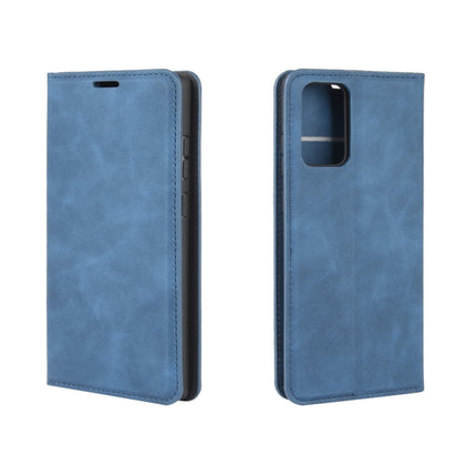 For Samsung Galaxy Note20 Retro-skin Business Magnetic Suction Leather Case with Holder & Card Slots & Wallet(Dark Blue)-garmade.com