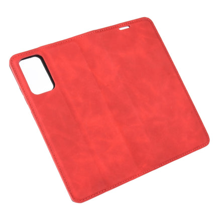 For Samsung Galaxy Note20 Retro-skin Business Magnetic Suction Leather Case with Holder & Card Slots & Wallet(Red)-garmade.com