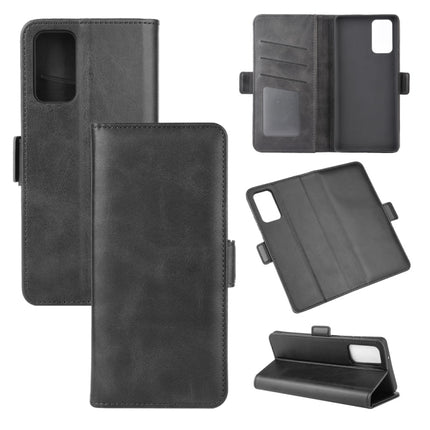 For Samsung Galaxy Note20 Dual-side Magnetic Buckle Horizontal Flip Leather Case with Holder & Card Slots & Wallet(Black)-garmade.com