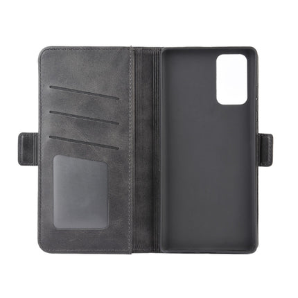For Samsung Galaxy Note20 Dual-side Magnetic Buckle Horizontal Flip Leather Case with Holder & Card Slots & Wallet(Black)-garmade.com