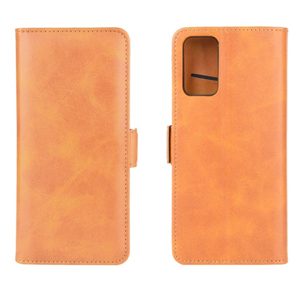 For Samsung Galaxy Note20 Dual-side Magnetic Buckle Horizontal Flip Leather Case with Holder & Card Slots & Wallet(Yellow)-garmade.com