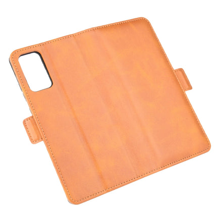 For Samsung Galaxy Note20 Dual-side Magnetic Buckle Horizontal Flip Leather Case with Holder & Card Slots & Wallet(Yellow)-garmade.com