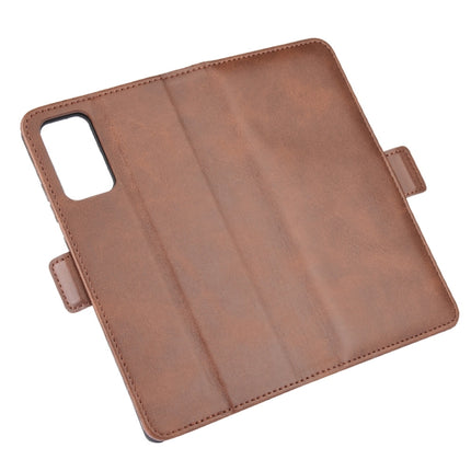 For Samsung Galaxy Note20 Dual-side Magnetic Buckle Horizontal Flip Leather Case with Holder & Card Slots & Wallet(Brown)-garmade.com