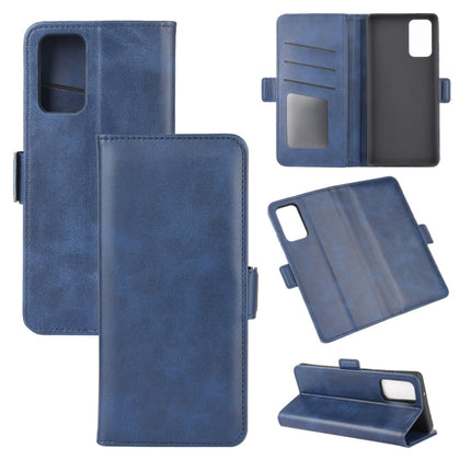 For Samsung Galaxy Note20 Dual-side Magnetic Buckle Horizontal Flip Leather Case with Holder & Card Slots & Wallet(Dark Blue)-garmade.com