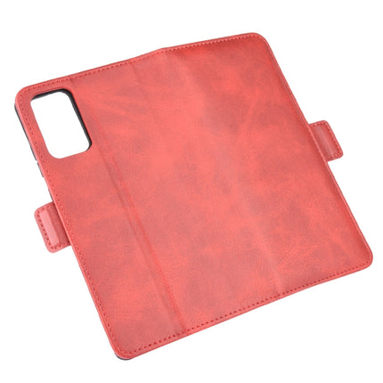 For Samsung Galaxy Note20 Dual-side Magnetic Buckle Horizontal Flip Leather Case with Holder & Card Slots & Wallet(Red)-garmade.com