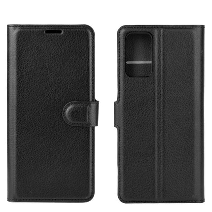 For Samsung Galaxy Note20 Litchi Texture Horizontal Flip Protective Case with Holder & Card Slots & Wallet(Black)-garmade.com