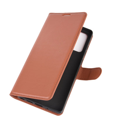 For Samsung Galaxy Note20 Litchi Texture Horizontal Flip Protective Case with Holder & Card Slots & Wallet(Brown)-garmade.com