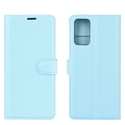 For Samsung Galaxy Note20 Litchi Texture Horizontal Flip Protective Case with Holder & Card Slots & Wallet(Blue)-garmade.com