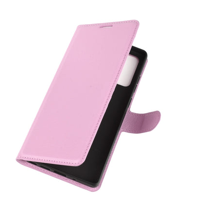 For Samsung Galaxy Note20 Litchi Texture Horizontal Flip Protective Case with Holder & Card Slots & Wallet(Pink)-garmade.com