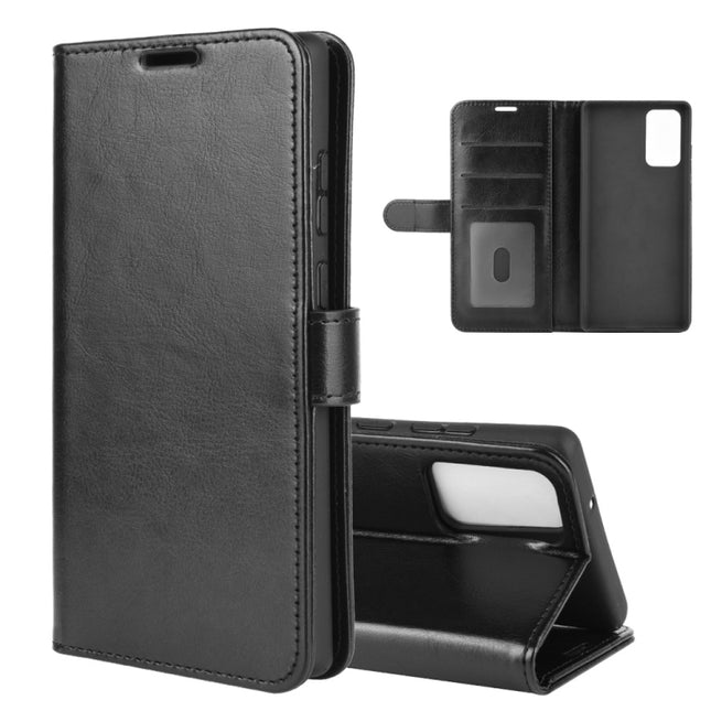 For Samsung Galaxy Note20 R64 Texture Single Horizontal Flip Protective Case with Holder & Card Slots & Wallet& Photo Frame(Black)-garmade.com