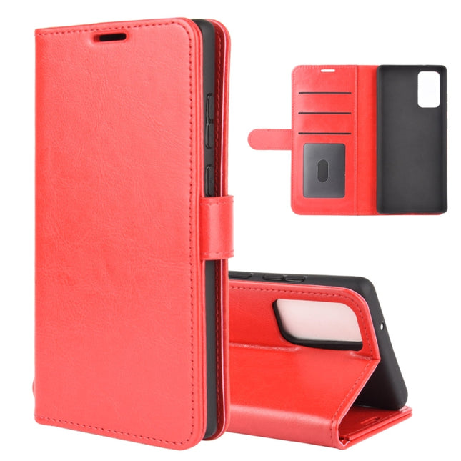 For Samsung Galaxy Note20 R64 Texture Single Horizontal Flip Protective Case with Holder & Card Slots & Wallet& Photo Frame(Red)-garmade.com