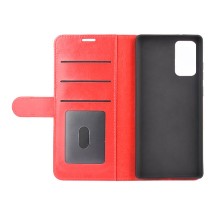For Samsung Galaxy Note20 R64 Texture Single Horizontal Flip Protective Case with Holder & Card Slots & Wallet& Photo Frame(Red)-garmade.com