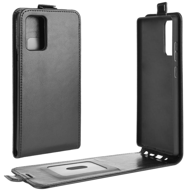 For Samsung Galaxy Note20 R64 Texture Single Vertical Flip Leather Protective Case with Card Slots & Photo Frame(Black)-garmade.com