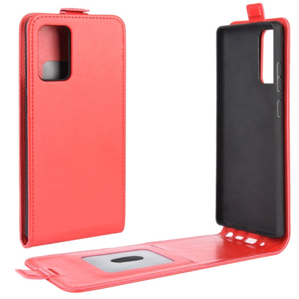 For Samsung Galaxy Note20 R64 Texture Single Vertical Flip Leather Protective Case with Card Slots & Photo Frame(Red)-garmade.com