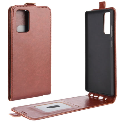 For Samsung Galaxy Note20 R64 Texture Single Vertical Flip Leather Protective Case with Card Slots & Photo Frame(Brown)-garmade.com