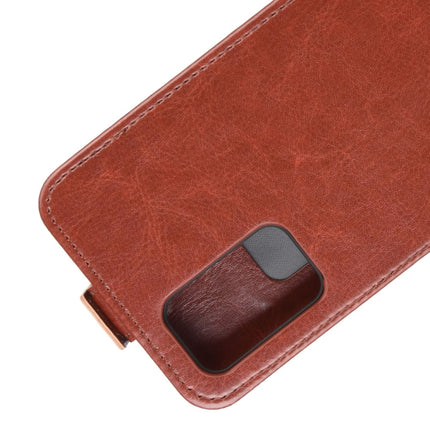For Samsung Galaxy Note20 R64 Texture Single Vertical Flip Leather Protective Case with Card Slots & Photo Frame(Brown)-garmade.com