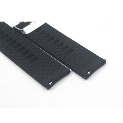 Suitable For Xiaomi Haylou Solar Watch Silicone Strap Length: 21cm(black)-garmade.com