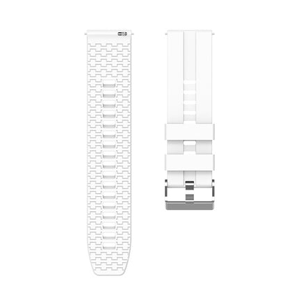 Suitable For Xiaomi Haylou Solar Watch Silicone Strap Length: 21cm(white)-garmade.com