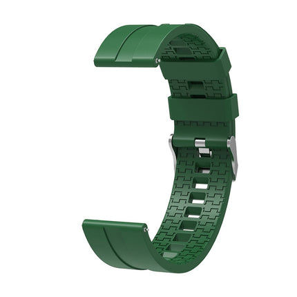 Suitable For Xiaomi Haylou Solar Watch Silicone Strap Length: 21cm(green)-garmade.com