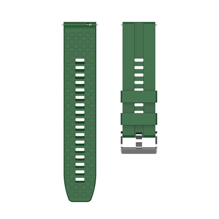 Suitable For Xiaomi Haylou Solar Watch Silicone Strap Length: 21cm(green)-garmade.com