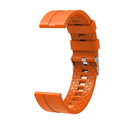 Suitable For Xiaomi Haylou Solar Watch Silicone Strap Length: 21cm(orange)-garmade.com