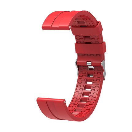 Suitable For Xiaomi Haylou Solar Watch Silicone Strap Length: 21cm(red)-garmade.com