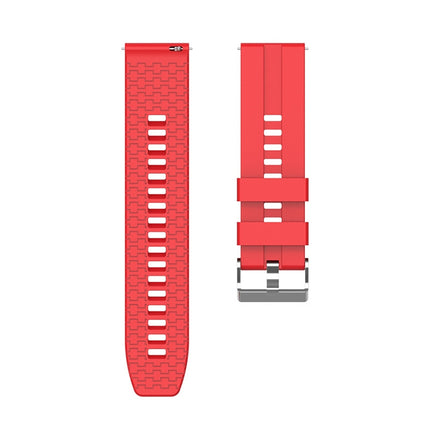 Suitable For Xiaomi Haylou Solar Watch Silicone Strap Length: 21cm(red)-garmade.com