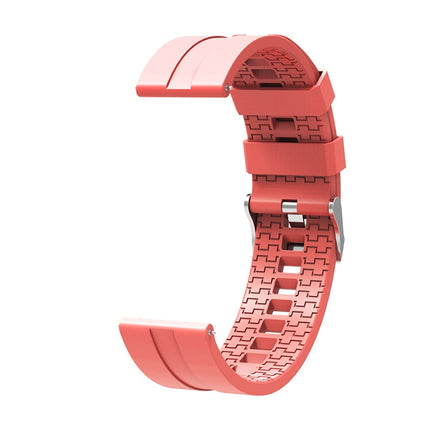 Suitable For Xiaomi Haylou Solar Watch Silicone Strap Length: 21cm(pink)-garmade.com