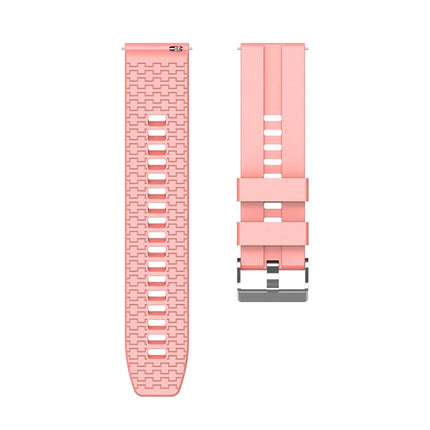 Suitable For Xiaomi Haylou Solar Watch Silicone Strap Length: 21cm(pink)-garmade.com