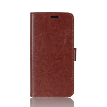For iPhone 12 / 12 Pro R64 Texture Single Horizontal Flip Protective Case with Holder & Card Slots & Wallet& Photo Frame(Brown)-garmade.com