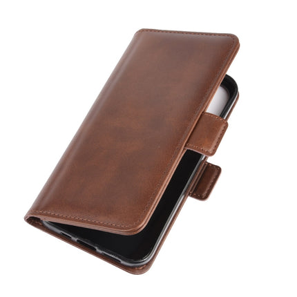 For iPhone 12 / 12 Pro Dual-side Magnetic Buckle Horizontal Flip Leather Case with Holder & Card Slots & Wallet(Brown)-garmade.com