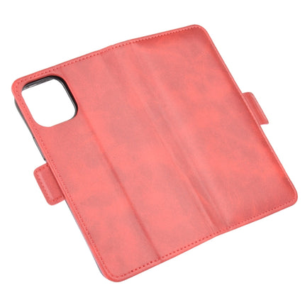 For iPhone 12 / 12 Pro Dual-side Magnetic Buckle Horizontal Flip Leather Case with Holder & Card Slots & Wallet(Red)-garmade.com