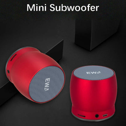 EWA A150 Portable Mini Bluetooth Speaker Wireless Hifi Stereo Strong Bass Music Boom Box Metal Subwoofer, Support Micro SD Card & 3.5mm AUX(Black Gray)-garmade.com
