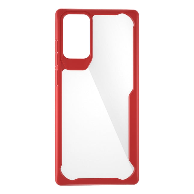 For Samsung Galaxy Note 20 Transparent PC + TPU Full Coverage Shockproof Protective Case(Red)-garmade.com