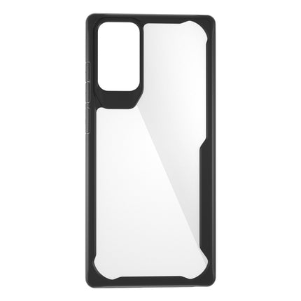 For Samsung Galaxy Note 20 Transparent PC + TPU Full Coverage Shockproof Protective Case(Black)-garmade.com