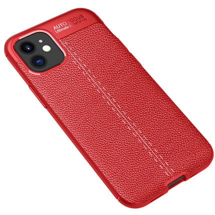 For iPhone 12 mini Litchi Texture TPU Shockproof Case(Red)-garmade.com